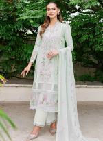 Heavy Cotton Mint Traditional Wear Printed Pakistani Suit